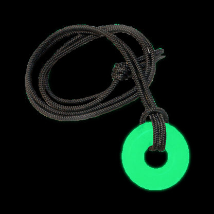 Glow in the dark round circle necklace rave spirituality and safety