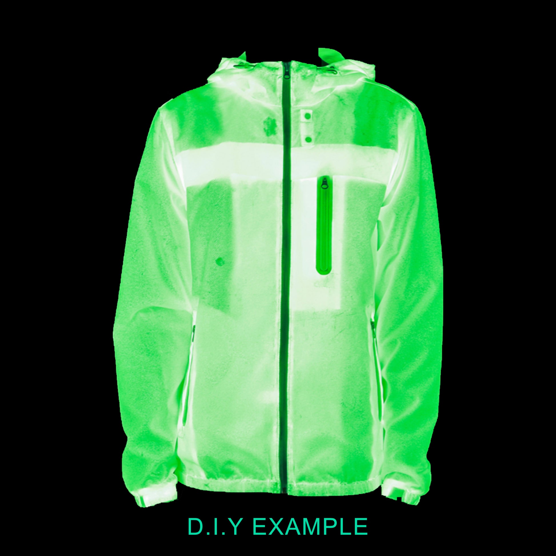 Multipurpose Waterproof Fabric Glow in the Dark Jacket